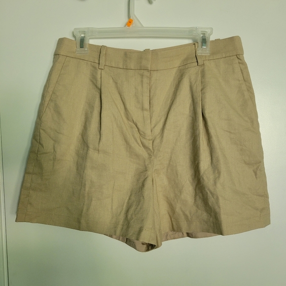 BZ483 J. Crew Refined Linen-Blend Structured Short in Sandstone Tan Size 10 NWT - Picture 2 of 9